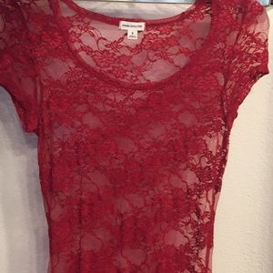 Red Lacey T-Shirt!
